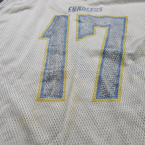 Vintage Reebok On Field NFL San Diego Chargers Jersey Philip Rivers #17 Men XL - Picture 4 of 7